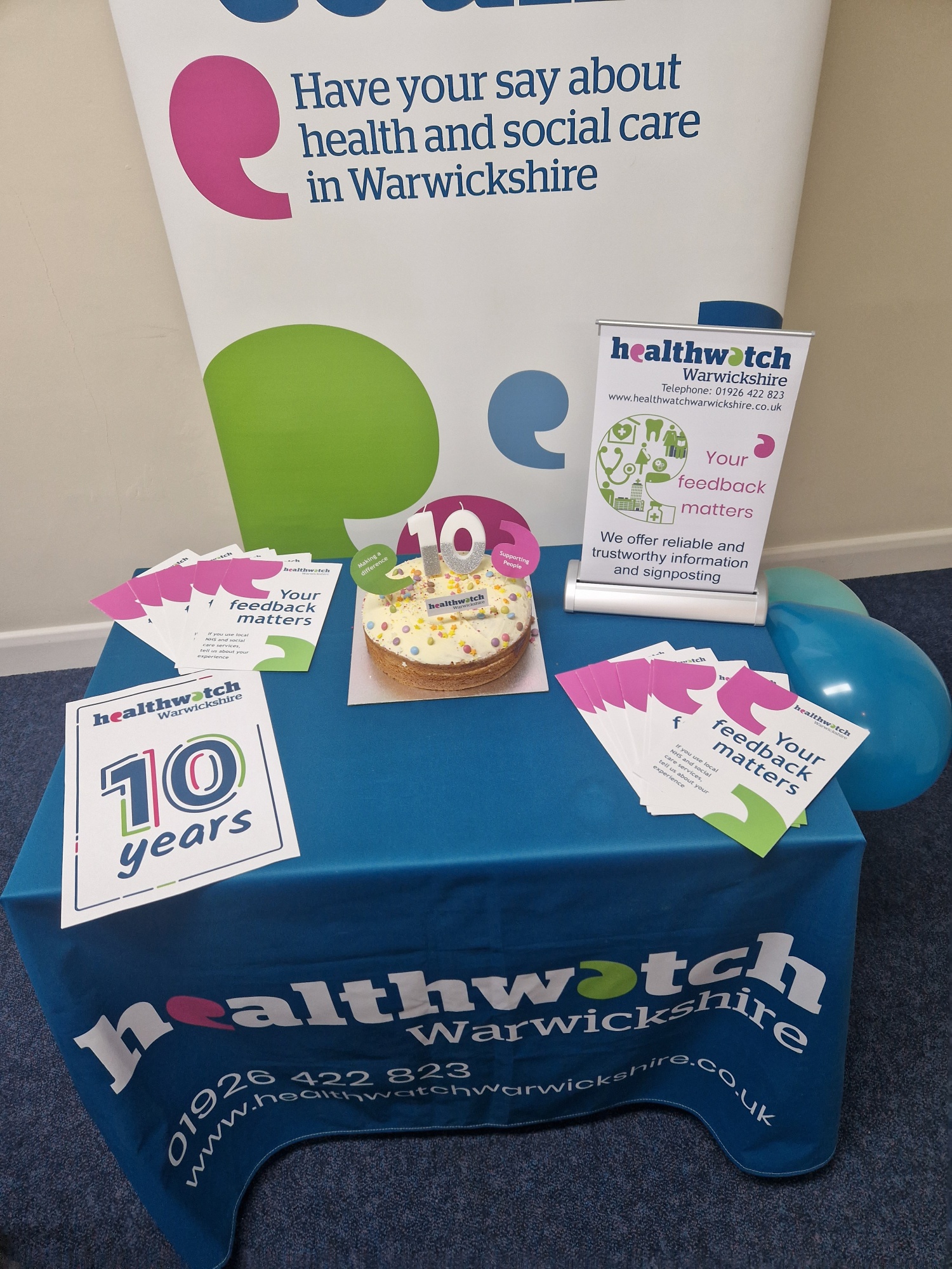 Cake to celebrate 10 years of Healthwatch