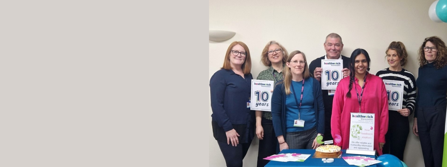 Our staff celebrating 10 years of Healthwatch