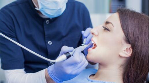 Patient at the dentist