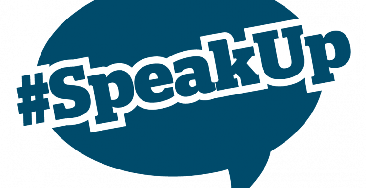 Logo with speak up