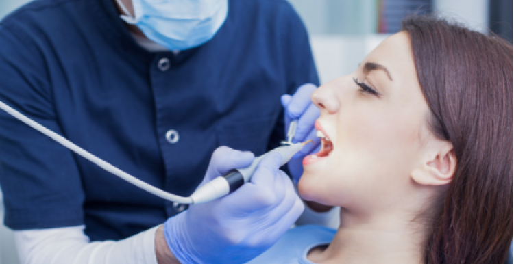 Patient at the dentist