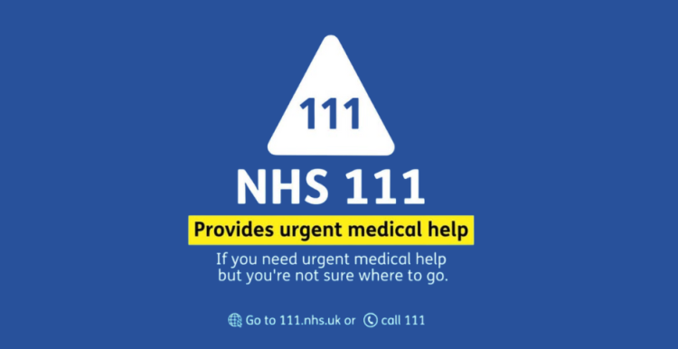 NHS 111 website and call info