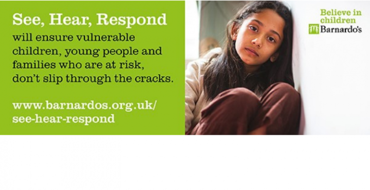 Text reads 'See, Hear, Respond' will ensure vulnerable children, young people and families who are at risk, don't slip through the cracks.