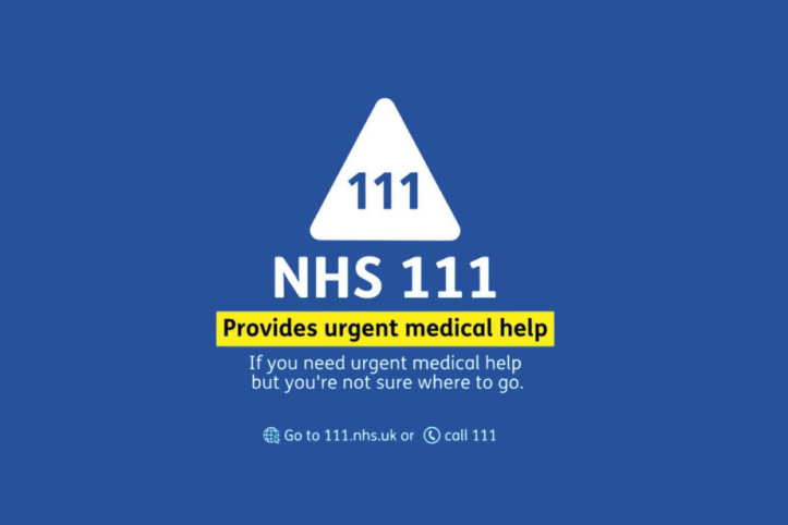 NHS 111 website and call info