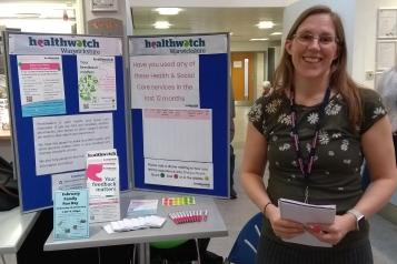 Our staff with our information stand