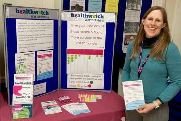 Our staff with our information stand