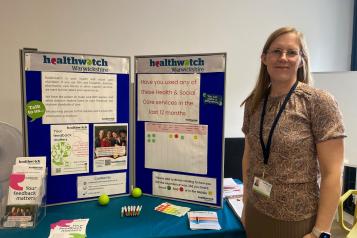 Our staff with our information stand