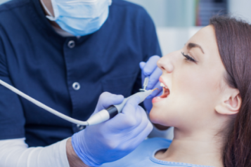 Patient at the dentist