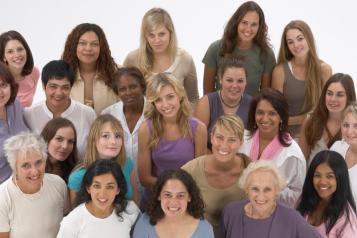 Diverse group of women