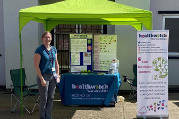 Staff with our information stand