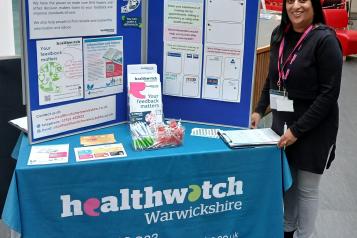 Staff with our information stand
