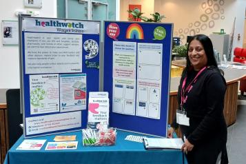 Staff with our information stand