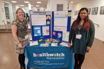 Staff with our information stand