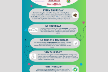 Dates for Warm Hubs in South Warwickshire 2025
