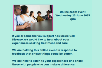 Sickle Cell Disease online event, poster