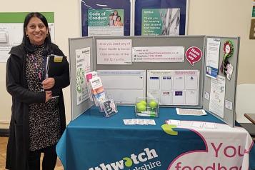 Staff with our information stand
