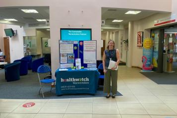 Staff with our information stand