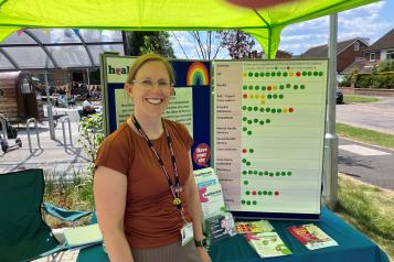 Staff with our information stand