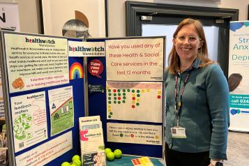 Staff with our information stand