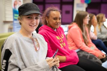 Young people smiling
