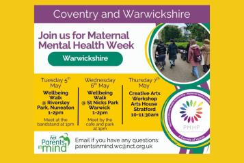 Maternal Mental Health Week events poster