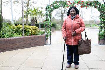 lady with a walking stick