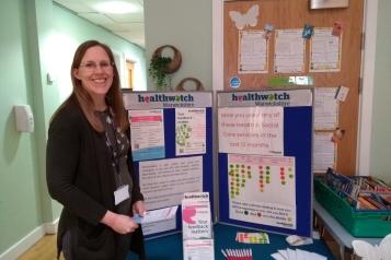 Our staff member with our information stall