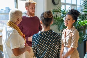 Group of people chatting