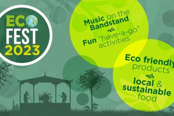 EcoFest poster advertising free music and events