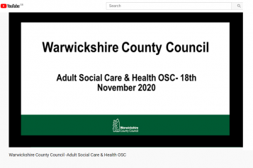 Warwickshire County Council Adult Social Care and Health OSC - 18th November 2020