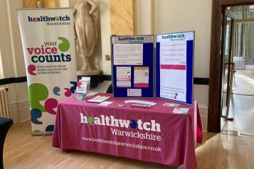 Our Healthwatch Warwickshire stall