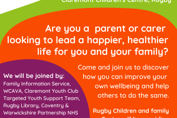 Poster advertising Wellbeing4Life event in Rugby