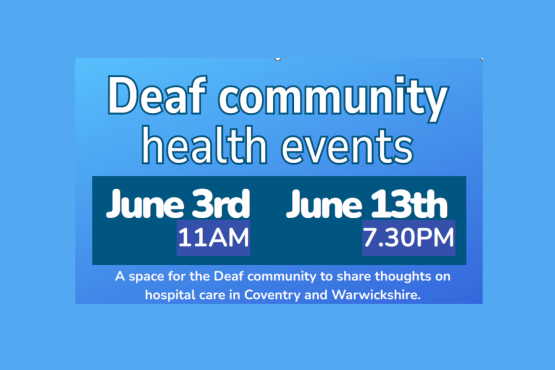 Title and dates for Deaf feedback event