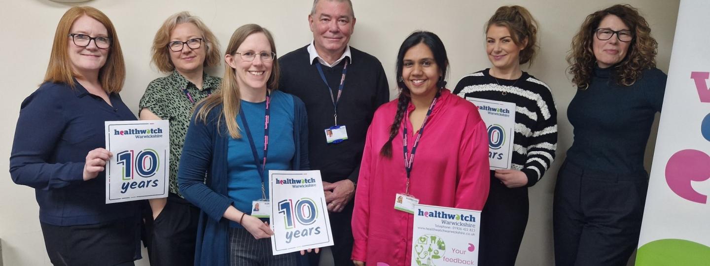 HWW staff celebrating 10 years of Healthwatch