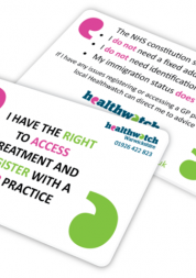 Rights to access -  a card you can show your GP if you do not have an address