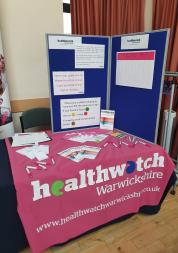 Our Healthwatch Warwickshire stall